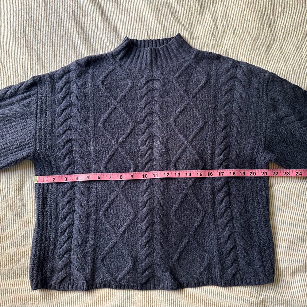 Cable Knit Mock Neck Sweater
